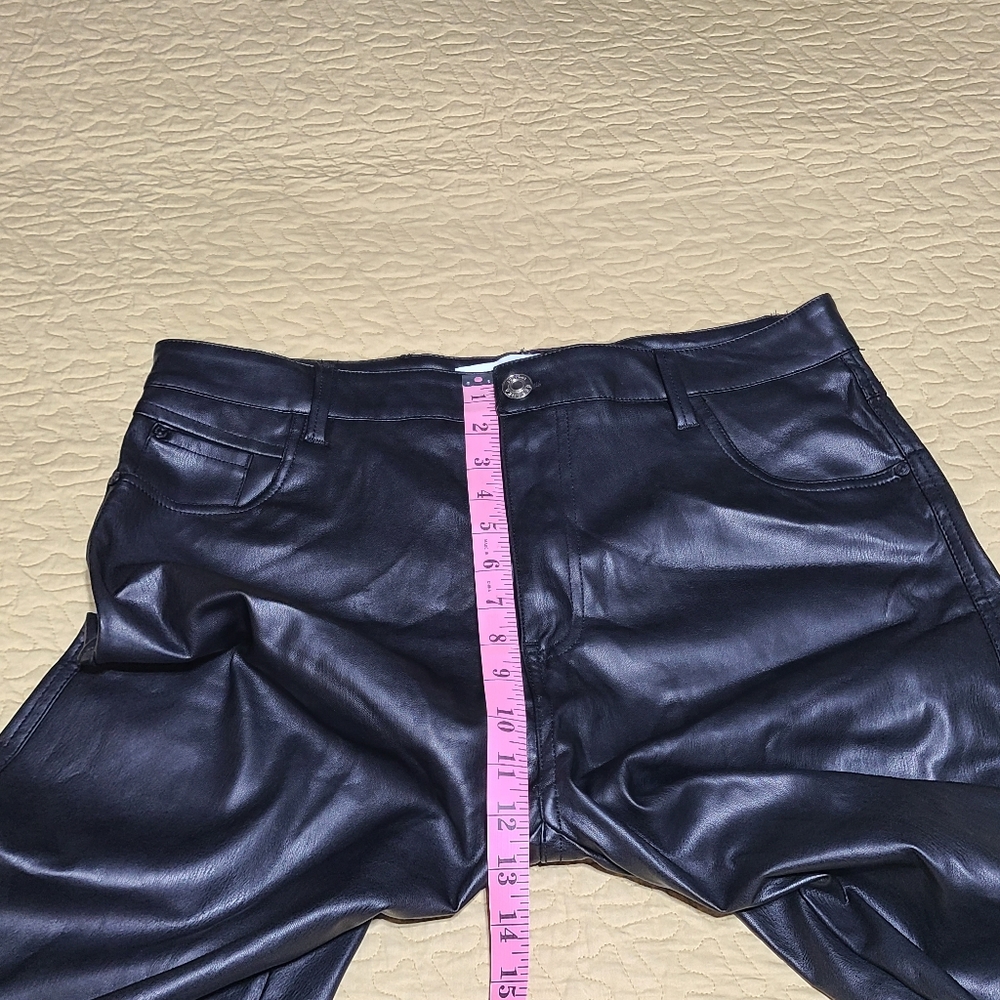 Bershka faux leather straight leg trouser pants size XL - Picture 13 of 16